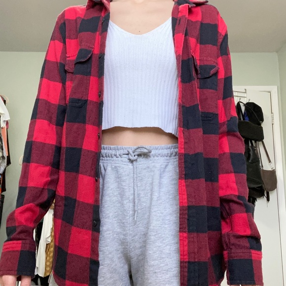 PLAID BUTTON UP - Picture 2 of 3